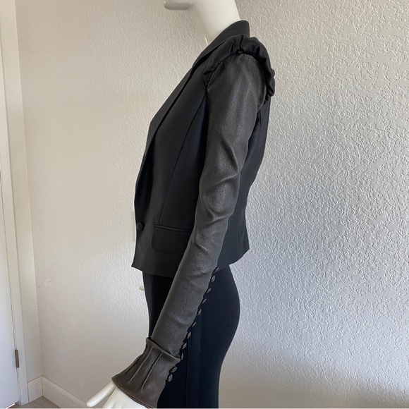 viktor & rolf black rushed shoulder blazer - Picture 3 of 8